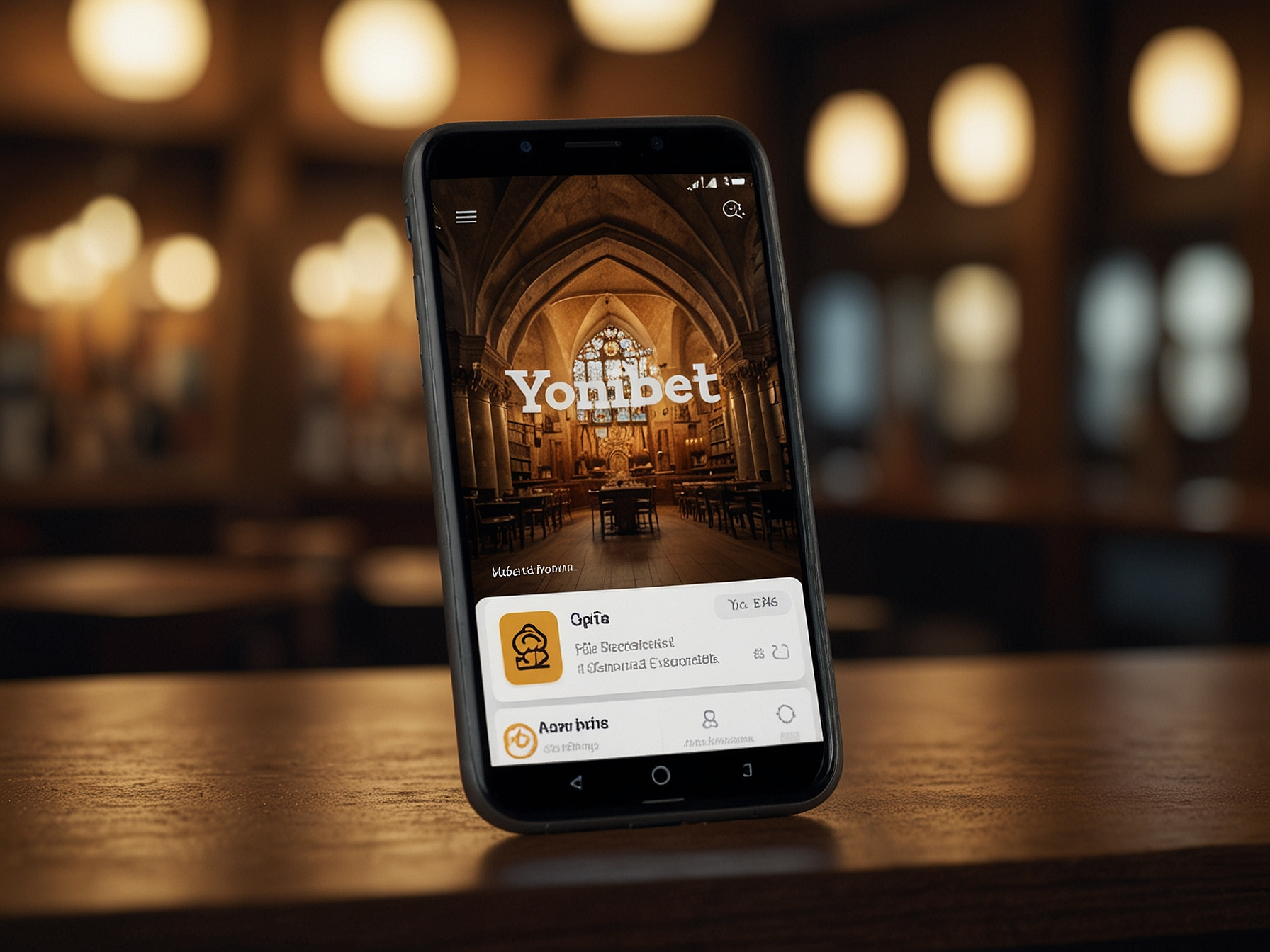 Icône de l'application Yonibet et smartphone
