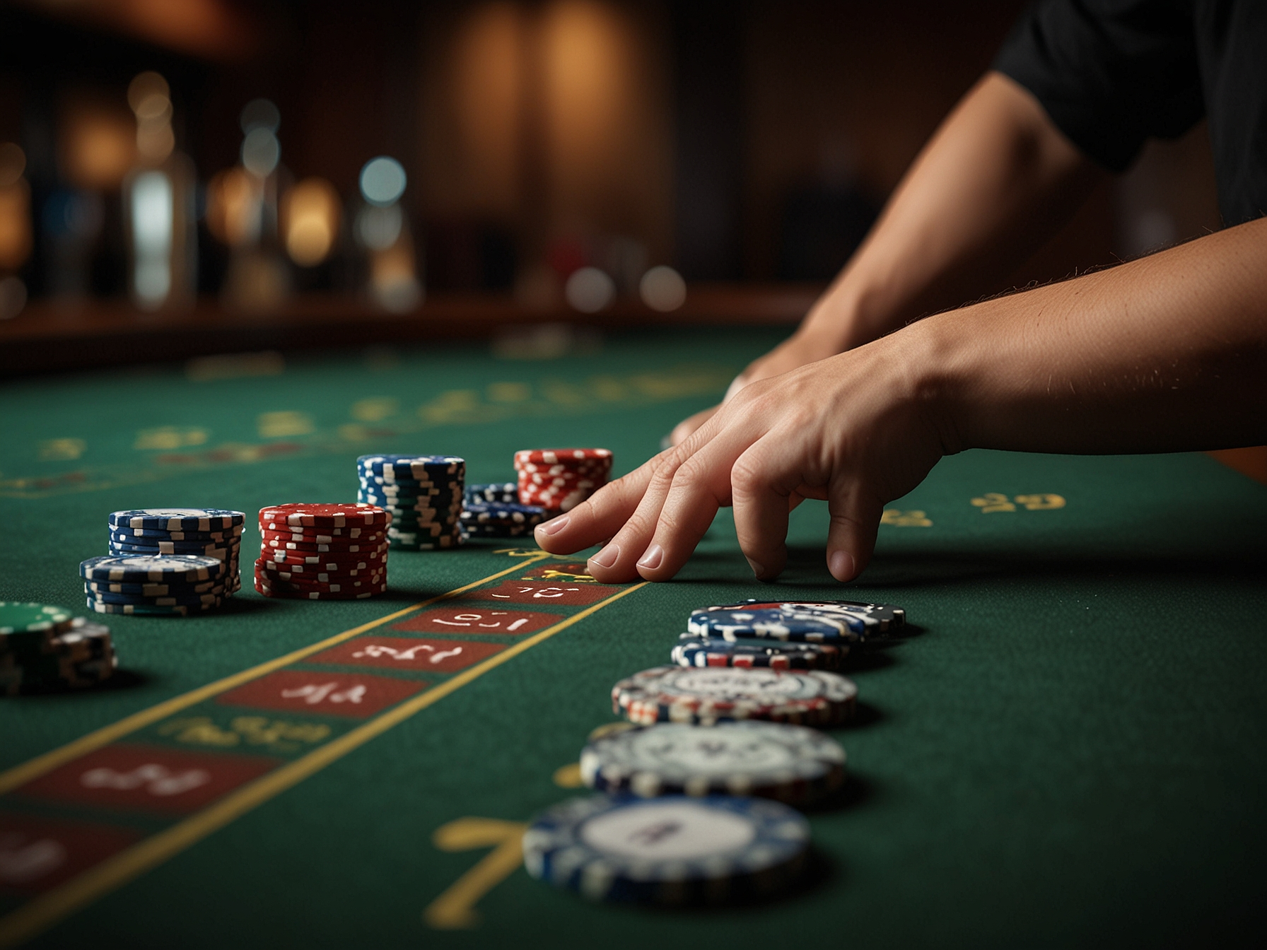 Table de blackjack et roulette en ligne